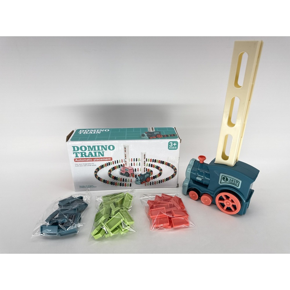Domino Train Set Automatic Toy Multicolor Plastic Interactive Educational Kids